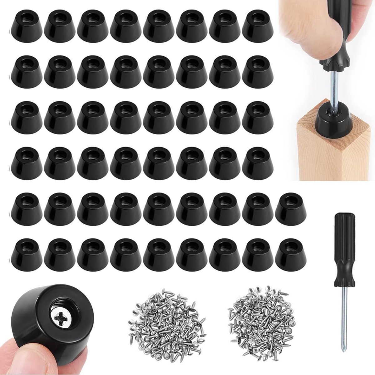50 Stuks Zachte Rubber Voetjes voor Snijplanken - Antislip Dempers voor Meubels en Krukken, Perfect voor Bescherming en Stabiliteit