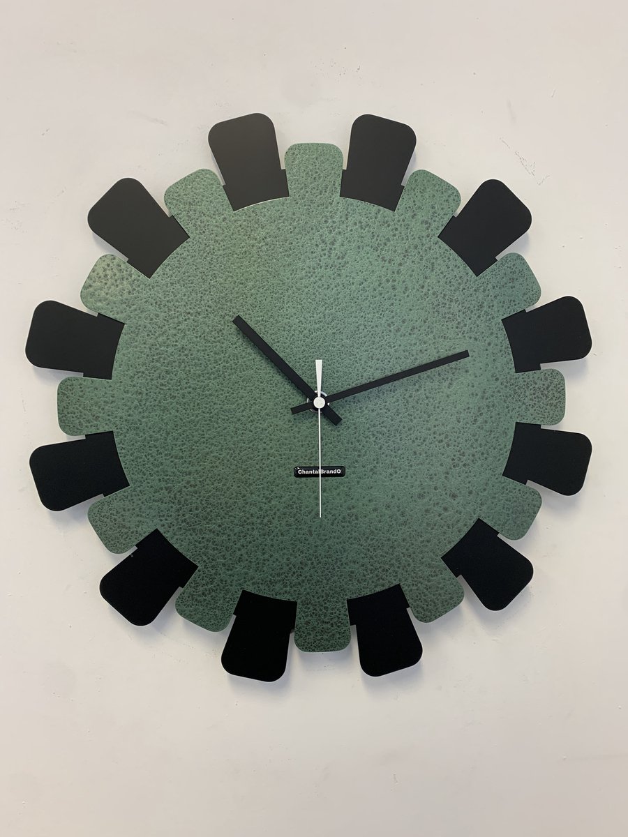MOSACLOCK GREEN LABEL XL 50 Wandklok Modern Industrieel Design GROEN