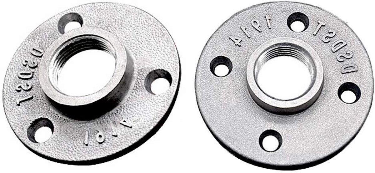 Set van 2 Muurflenzen van Aluminium voor 3/4 inch Pijpen - Vintage Industrieel voor DIY Decoratie in Keuken, Slaapkamer en Bar
