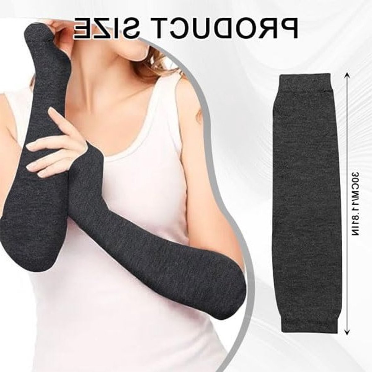 Lange vingerloze armwarmers voor dames, 4 paar, gebreid, rekbaar, ideaal voor school en kantoor