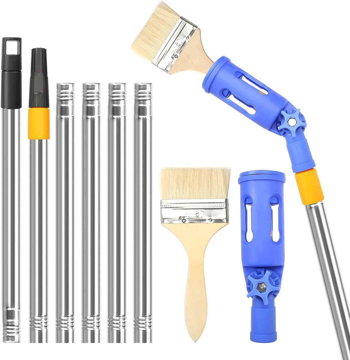 Verstelbare Verfkwast met Multi-hoek Functie voor Hoge Plafonds en Decoratieve Hoeken, 32 cm