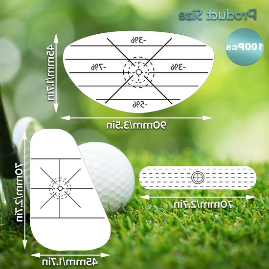 300 Stuks Golf Trainingslabels voor Nauwkeurigheid, Afstand en Zoet Punt Analyse, Verbeter je Spel met Stickers — afbeelding 5