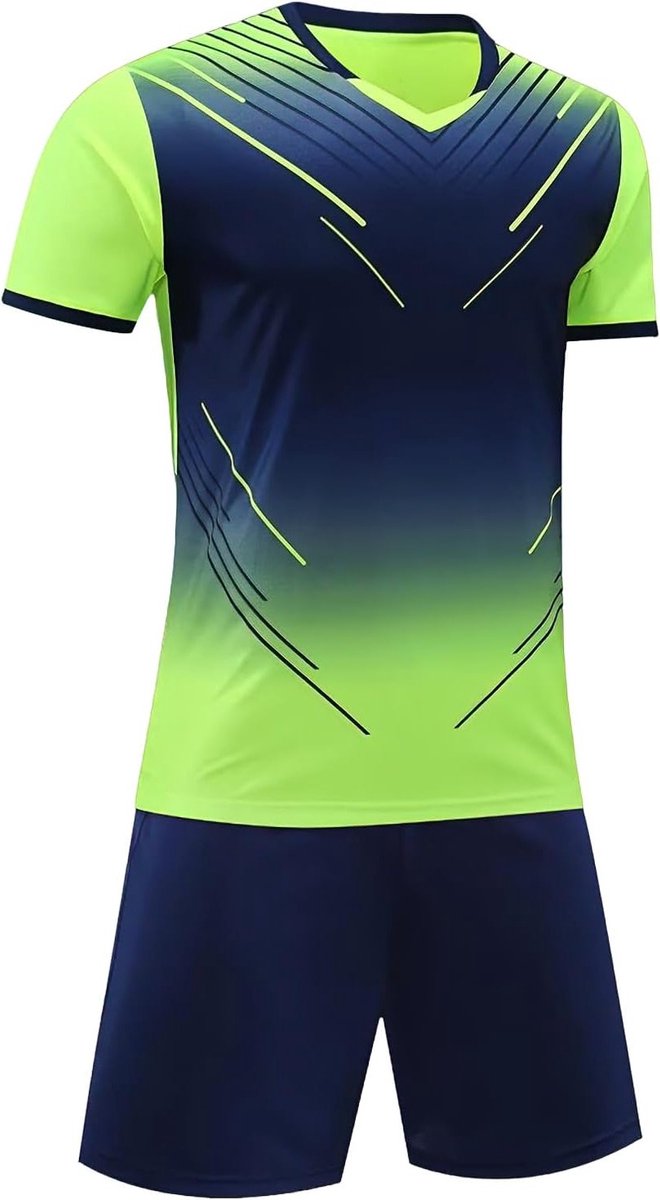 Voordelige Set Voetbalkleding voor Jongens - Sneldrogend, Ademend Trainingspak met T-Shirt en Shorts voor Sportactiviteiten 7-13 Jaar