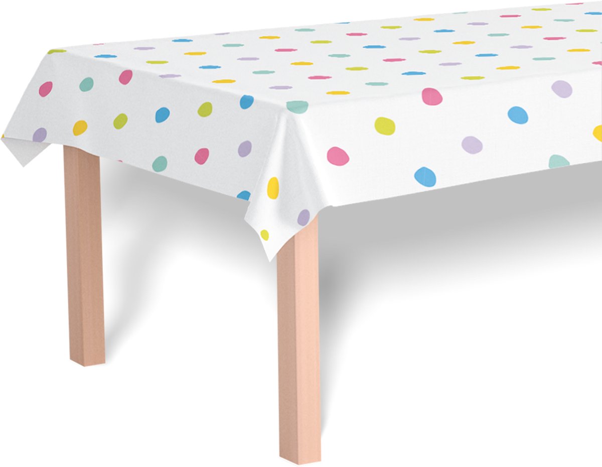 BTH - Tafelkleed - Gekleurde Stippen - Verjaardag Versiering - Decoratie - Vrolijke Kleuren