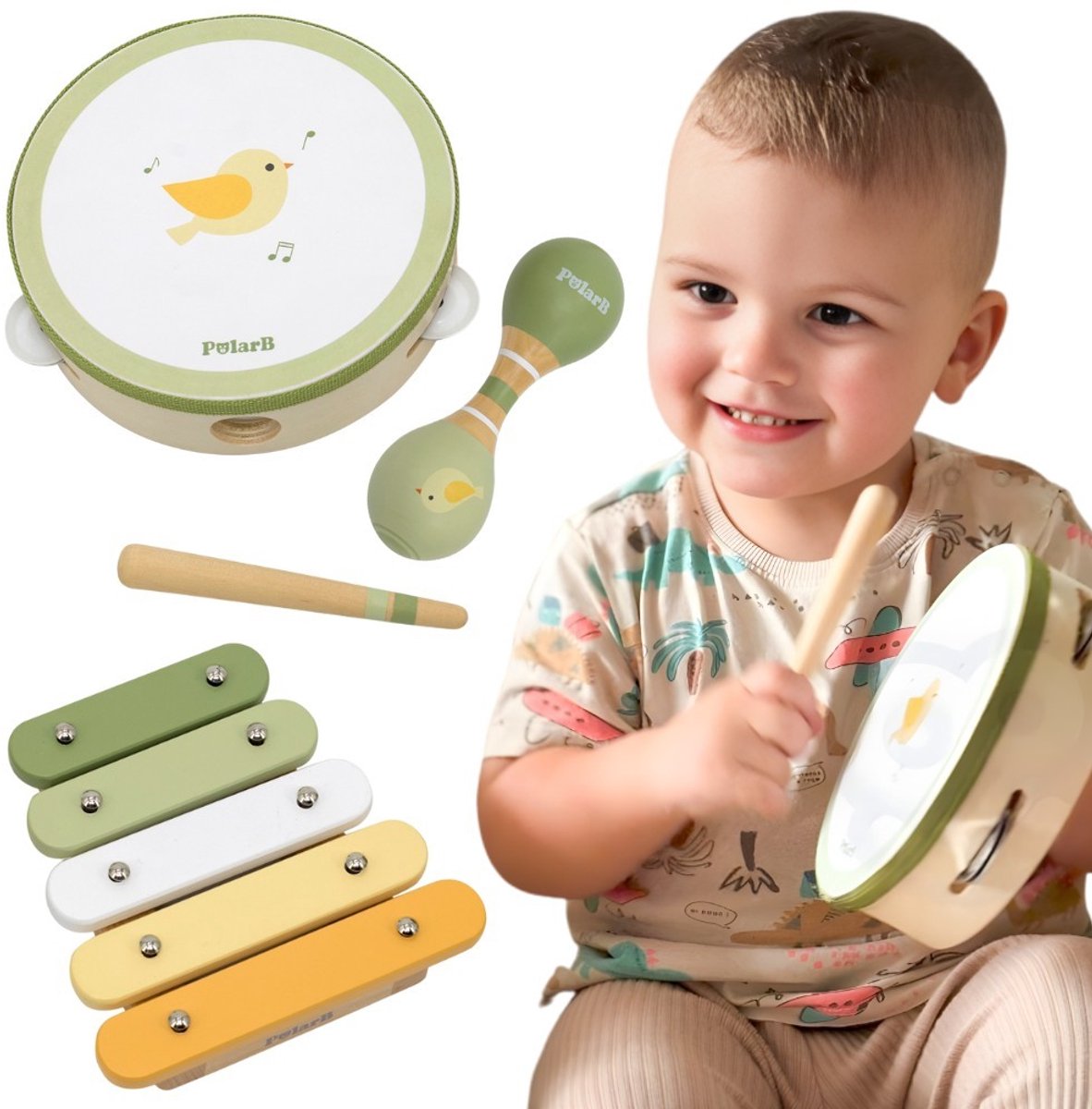 Viga Polarb Muziekinstrumentenset Groen