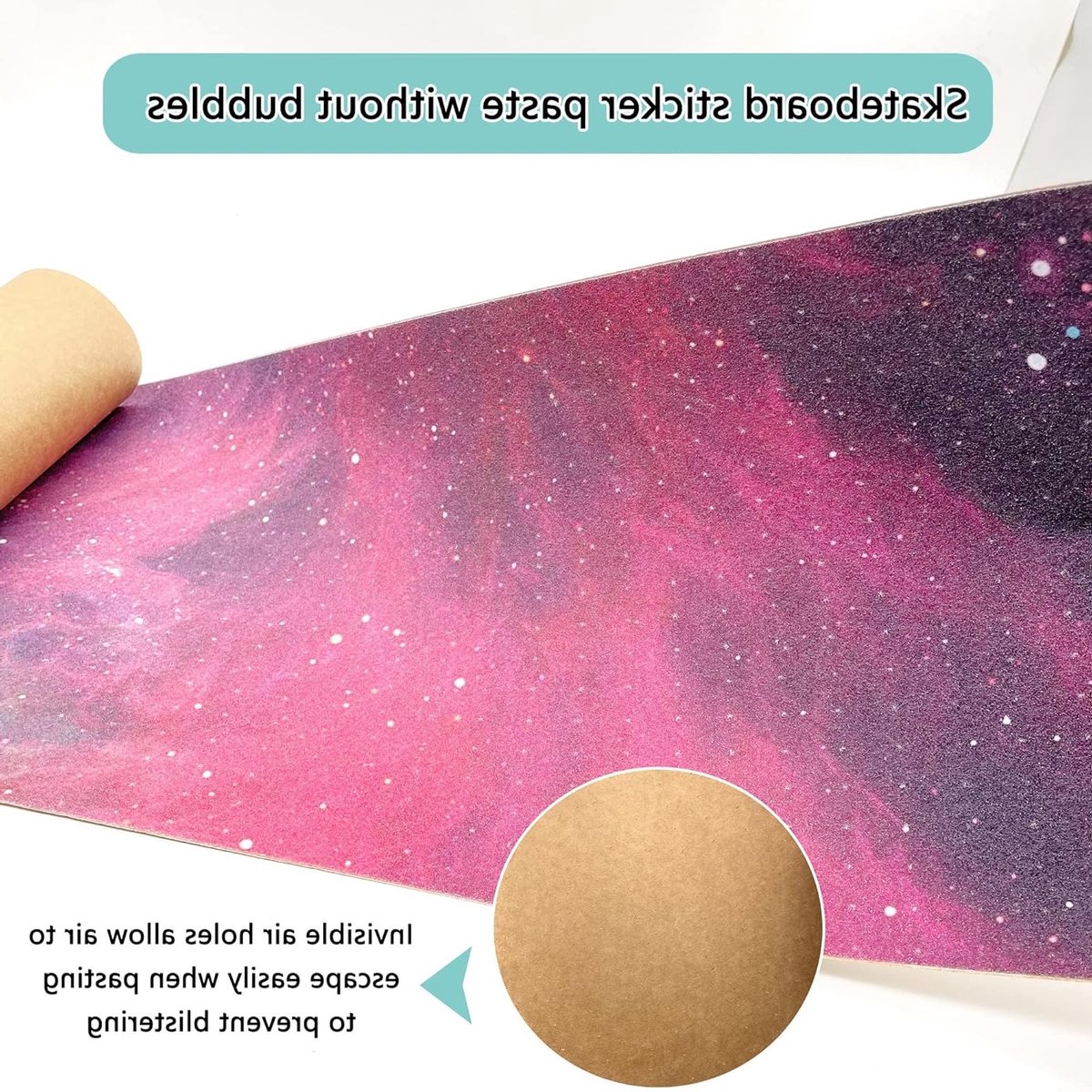 Grip Tape voor Skateboards en Longboards - Bubble Free, Waterdicht, Antislip en Slijtvast, 84 x 23 cm