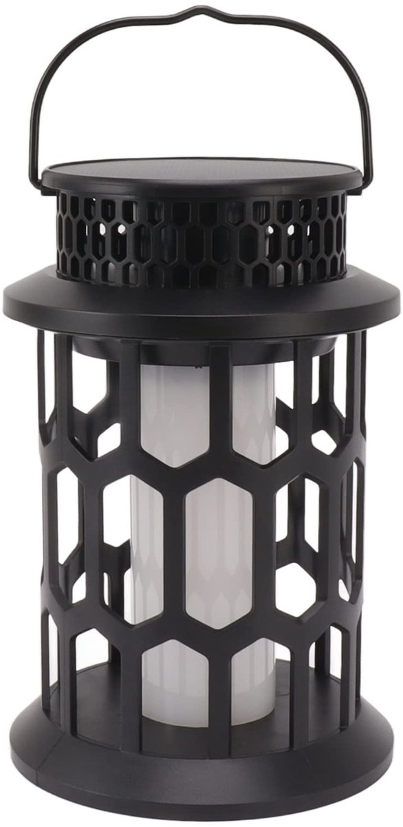 Livia home - Outdoor Hangende Lantaarn - Zonne-energie - Flikkerende Vlam Effect - Decoratief Licht - Tuin en Patio Verlichting - 28 LED - Perfect voo