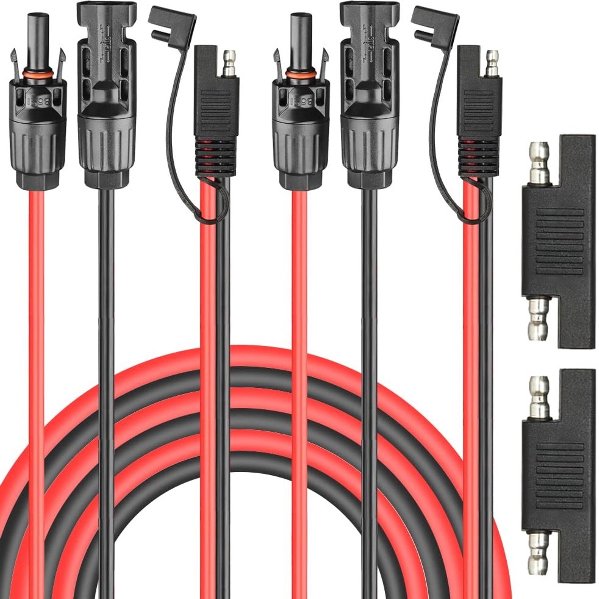 Smoakez - Solar Paneelkabel - 10AWG naar SAE Connector - 50cm - 2 stuks - Ideaal voor RV en zonnepanelen - Betrouwbaar en Flexibel