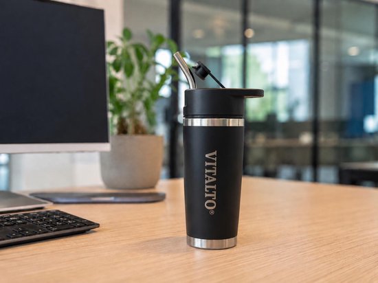 VITALTO V1 SERIES - Draagbare Blender - Portable Blender - BPA vrij - Smoothie maker - Vaatwasserbestendig - 700ML-USB-C Oplaadbaar - Zwart van Merkloos — afbeelding 4