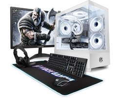 Vibox Gaming PC Set - Ryzen 7 5700X - RTX 5060 Ti - 16GB RAM - 1TB SSD - Windows 11 - WiFi 6 + Bluetooth 5.4 - 23" Monitor + Accessoires