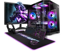 Vibox Gaming PC Set - Ryzen 7 9700X - RTX 5060 Ti - 16GB DDR5 RAM - 1TB SSD - Windows 11 - WiFi 6 + Bluetooth 5.4 - 23" Monitor + Accessoires