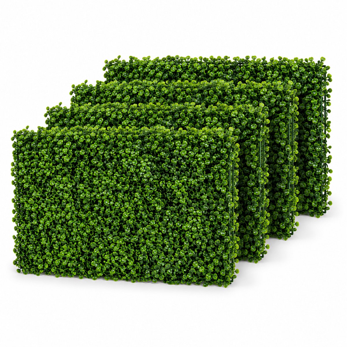 ITRONIQ Kunsthaag Voor Buiten 4 Stuks - Kunst Buxus Wandpanelen - UV Bestendige Klimop Wanddecoratie Voor Balkon en Tuin