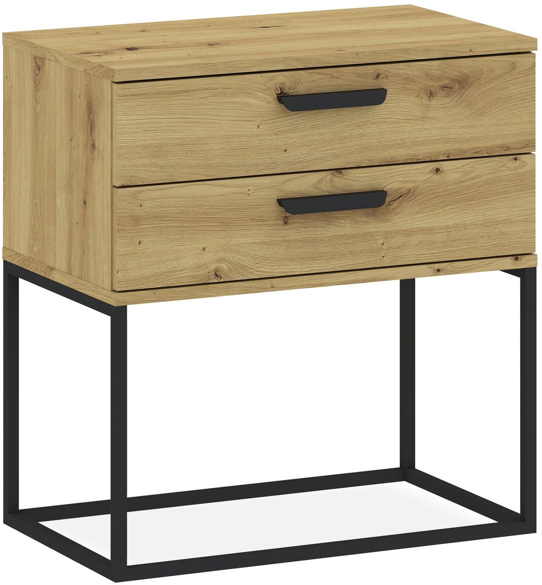 KONSIMO® RECTUS Nachtkastje - met lades - Bijzettafel - Brons - 60x65x39 cm