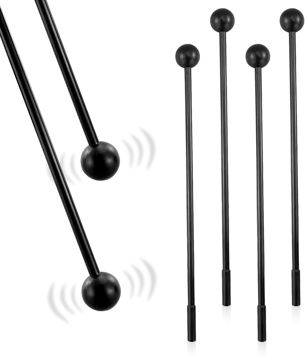 Dailygoods - Xylofoonaccessoires - Percussiesticks voor muziek - Zwart - Drumsticks - Ideaal voor klokkenspel en marimba - Geschikt voor beginners en