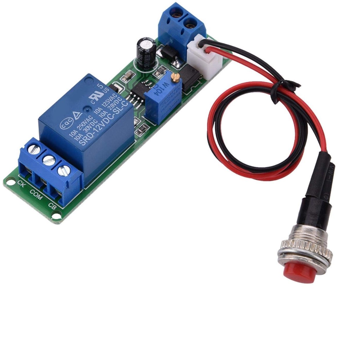 Dailygoods - Timer-schakelaarmodule - DC 12 V instelbare vertraging - Professioneel en gebruiksvriendelijk - Meerkleurig - Timer-relais voor optimale