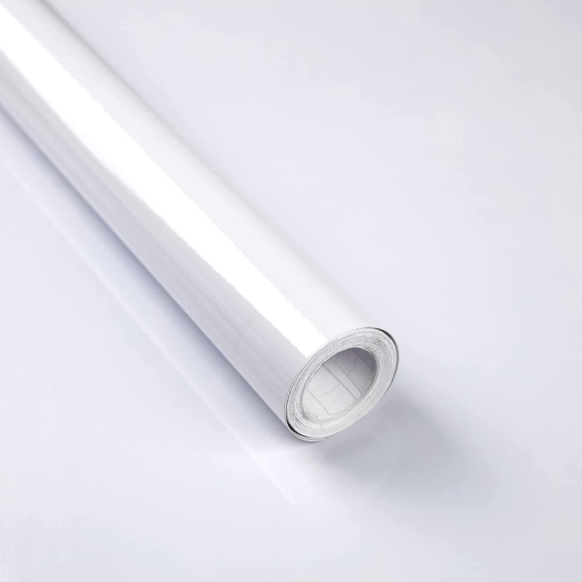 Elzusha - Witte vinylfolie - Zelfklevende beschermfolie - Waterdicht en glanzend - 60 x 100 cm - Voor keukenkasten en werkbladen