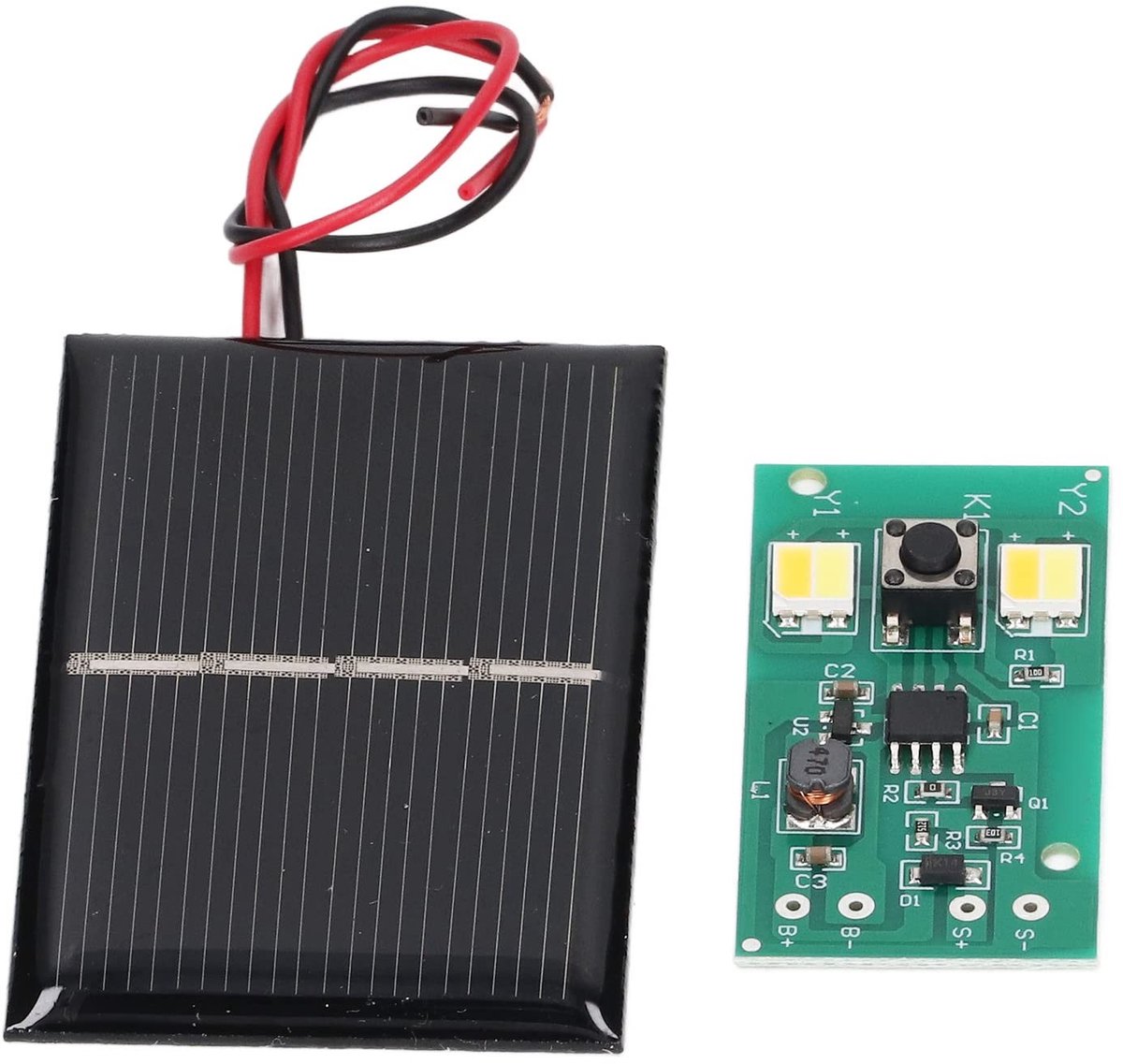 Dailygoods - Zonnepaneel LED Solar Light Control Board Module - Duurzaam - Voor Buitengebruik - Hoge Efficiëntie - Geschikt voor Tuinlampen - Inclusie