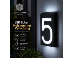 FS Fusion Pack LED Solar Huisnummer Verlichting - Decoratieve Tuin- en Gevelverlichting Huisnummer bord