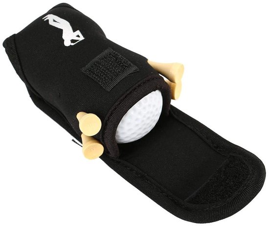 Jhubersproducts - Golfbalhouder - Golfaccessoireset - Ideaal voor golfliefhebbers - Zwart - Inclusief golfballen en tees - Perfect voor elke golfbaan van Merkloos — afbeelding 2