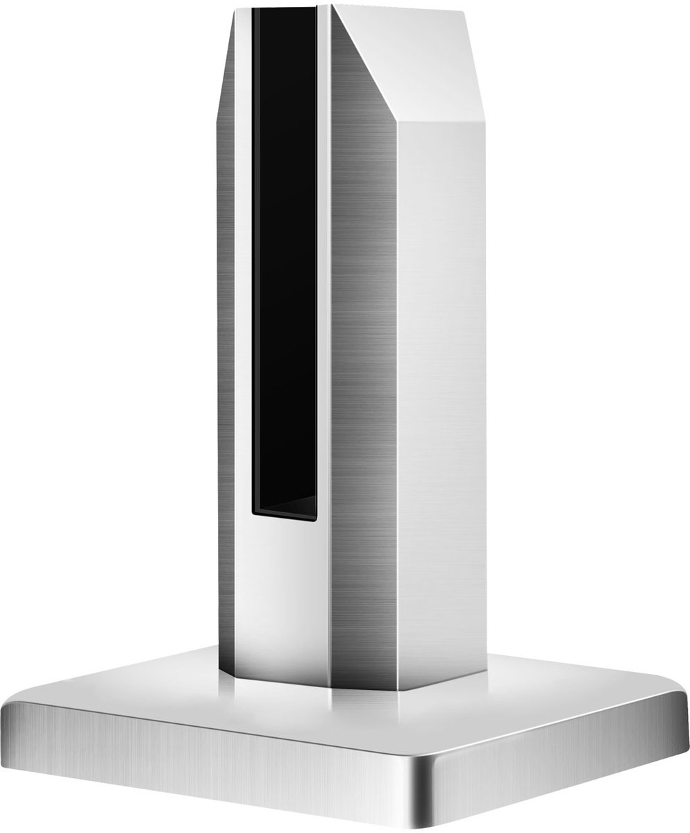 Glasklem voor vloermontage - RVS 304 voor 8-12 mm glas - Relingsteun voor trap en balkon - Zilver