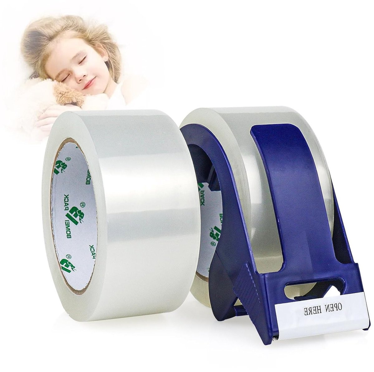 Transparante Plakband Set van 2 - 48 mm x 66 m, Geluidsloze Plakband voor Verpakken, Verhuizen en Verzenden, Ideaal voor Dozen en Pakketten