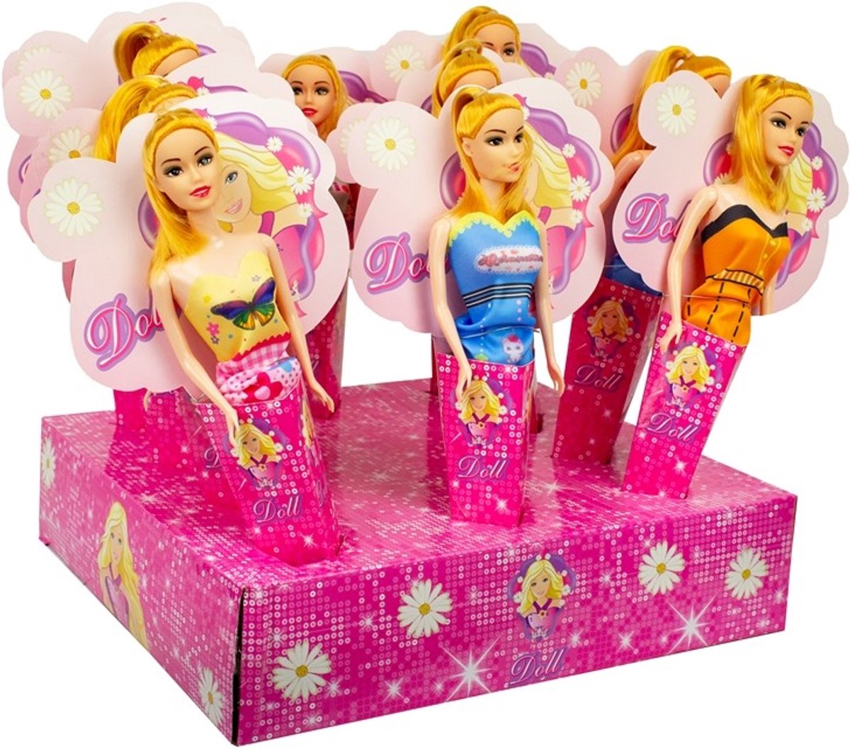 12x Teenage doll tray 28cm in display (4 types)