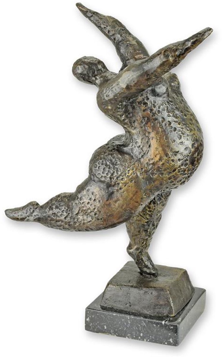 Bronzen beeld - Naakte danseres - modernistische sculptuur - 26,1 cm hoog