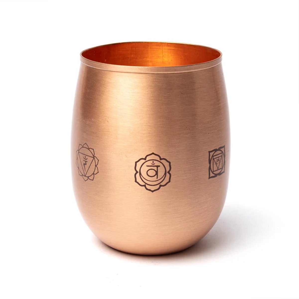 Koperen drinkbeker 7 chakra's - 350 ml