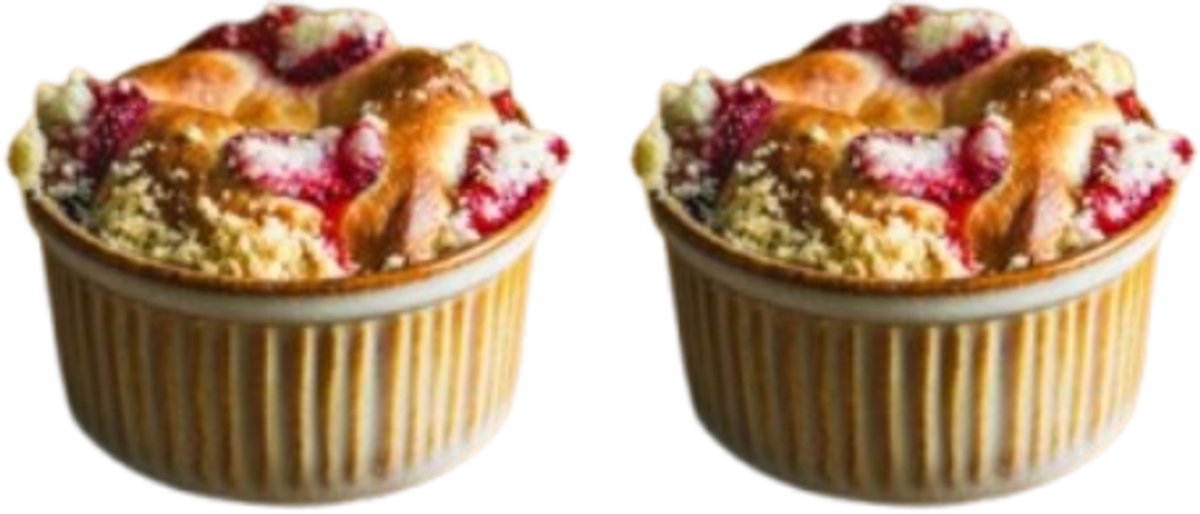 MPLCo - Ombre Insta Crème Brûlée Schaaltje - Set van 2 - Dessertschaal - Ovenvast Ramekin Bakvorm - Oven & Magnetron - Vaatwasserbestendig - Keramiek - 200ml - Ø10 x 5 cm - Lichtbruin
