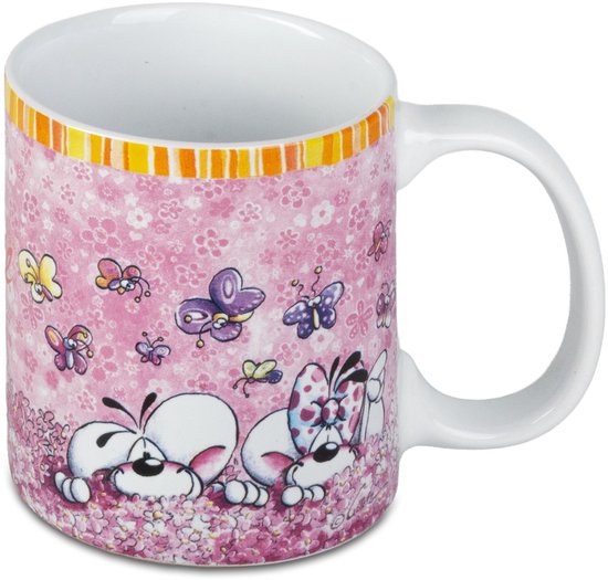 Diddl - mok - beker in leuke cadeauverpakking - Diddl en Diddlina roze