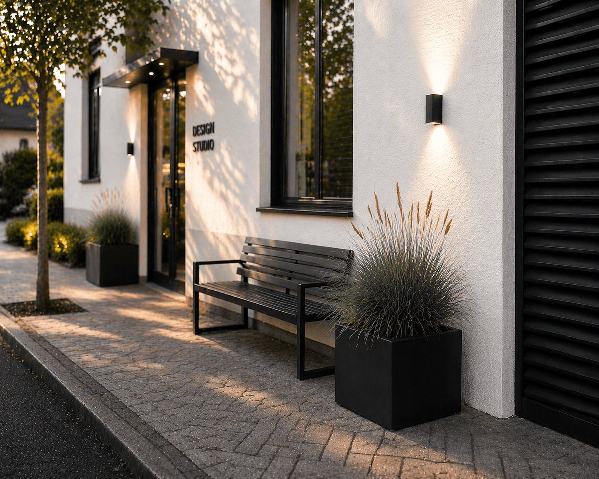 Fiberstone bloembak 65x65x65 zwart