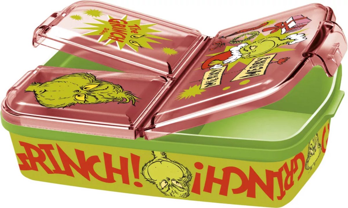 Lunchbox the Grinch - Brooddoos the Grich - The Grinch -De Grinch Christmas Mischief multi-compartiment lunchtrommel, brooddoos