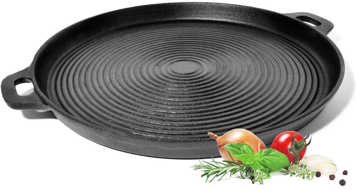MRKK® Gietijzeren Pan Bbq - Gietijzeren Skillet - Grillplaat