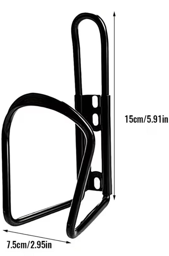Zwarte bidonhouders fiets unisex lichtgewicht metalen bidon houder set 2 stuks geschikt voor racefiets mountainbike stadsfiets waterfles houder — afbeelding 5
