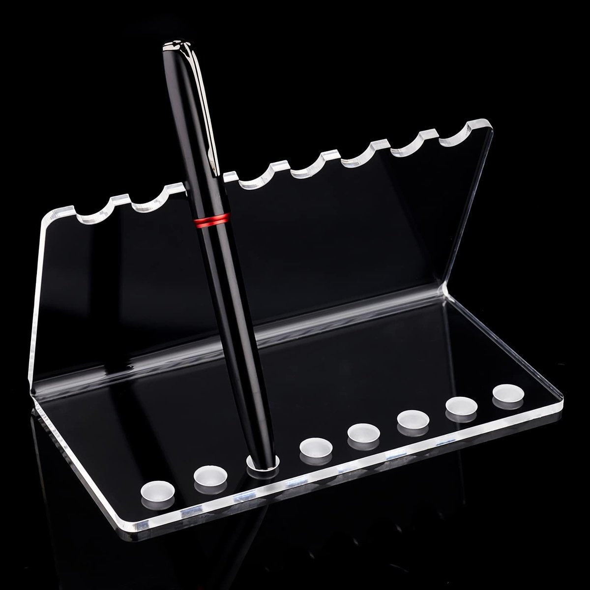 Jhubersproducts - Penhouder - Pencil Holder - 8 Slots - Desk Organizer - Brush Rack - Ideaal voor kantoor en thuis - Transparant