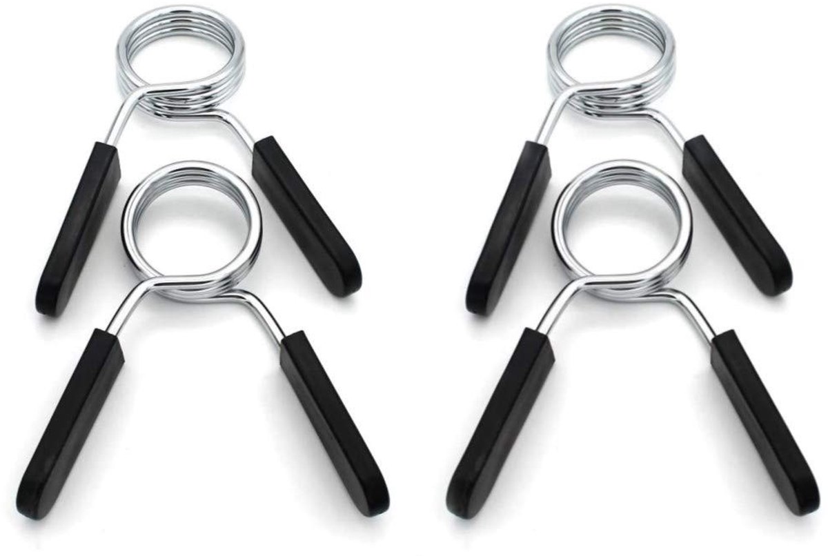 Voarge Dumbbell Bar Spring Clasp - 4 Stuks Gewichtsclips voor Dumbbells - 30mm
