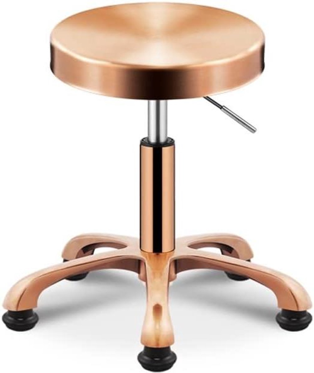 Kapperskruk - Werkkruk Zadel - Comfortabel Zitten - Verstelbare Hoogte - 50cm Diameter - Roze