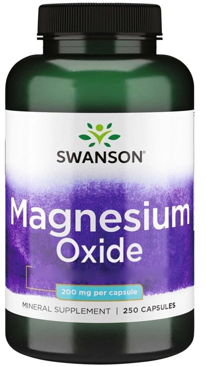 Swanson Health Magnesium - Mineralen / Magnesium - 200 mg - 250 Capsules