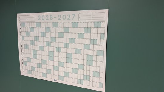 OptiYear schooljaarkalender 2026-2027 Maat: A1 (h 59.4 x b 84.1 cm)