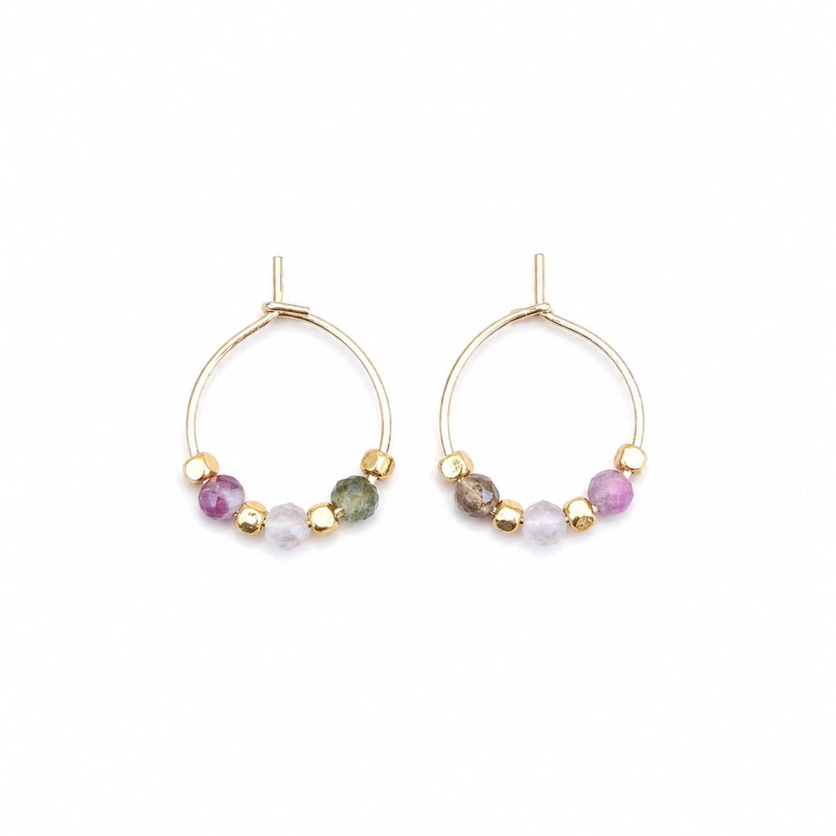 Étoile Douce – Toermalijn Hoops 18K Goldplated 10mm