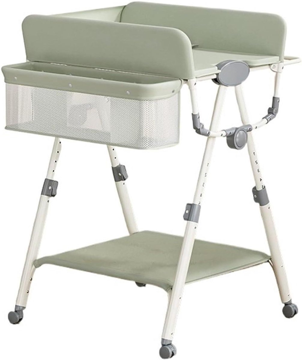 Baby Verschoontafel - Babyverzorging Tafel - Baby Aankleden - In Hoogte Verstelbaar - 8 kg - Lichtgroen