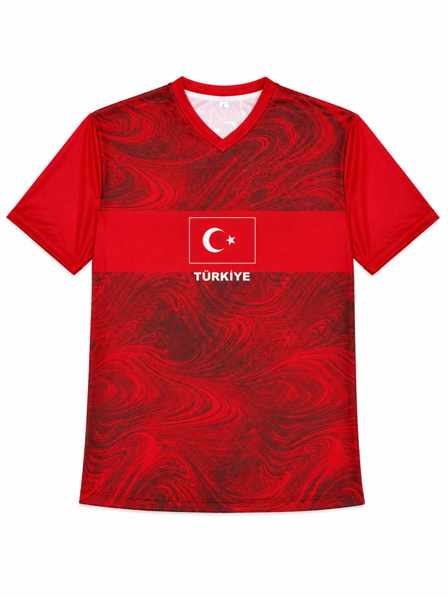 Voetbalshirt Turkije | Turks Elftal shirt | EK / WK Voetbal T-shirt | Türkiye sportshirt | Turkey supporter kinderen | maat 128