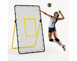 Volleybalnet, 213 x 121 cm – Verstelbaar Volleybal- Reboundnet - Zwart + Geel
