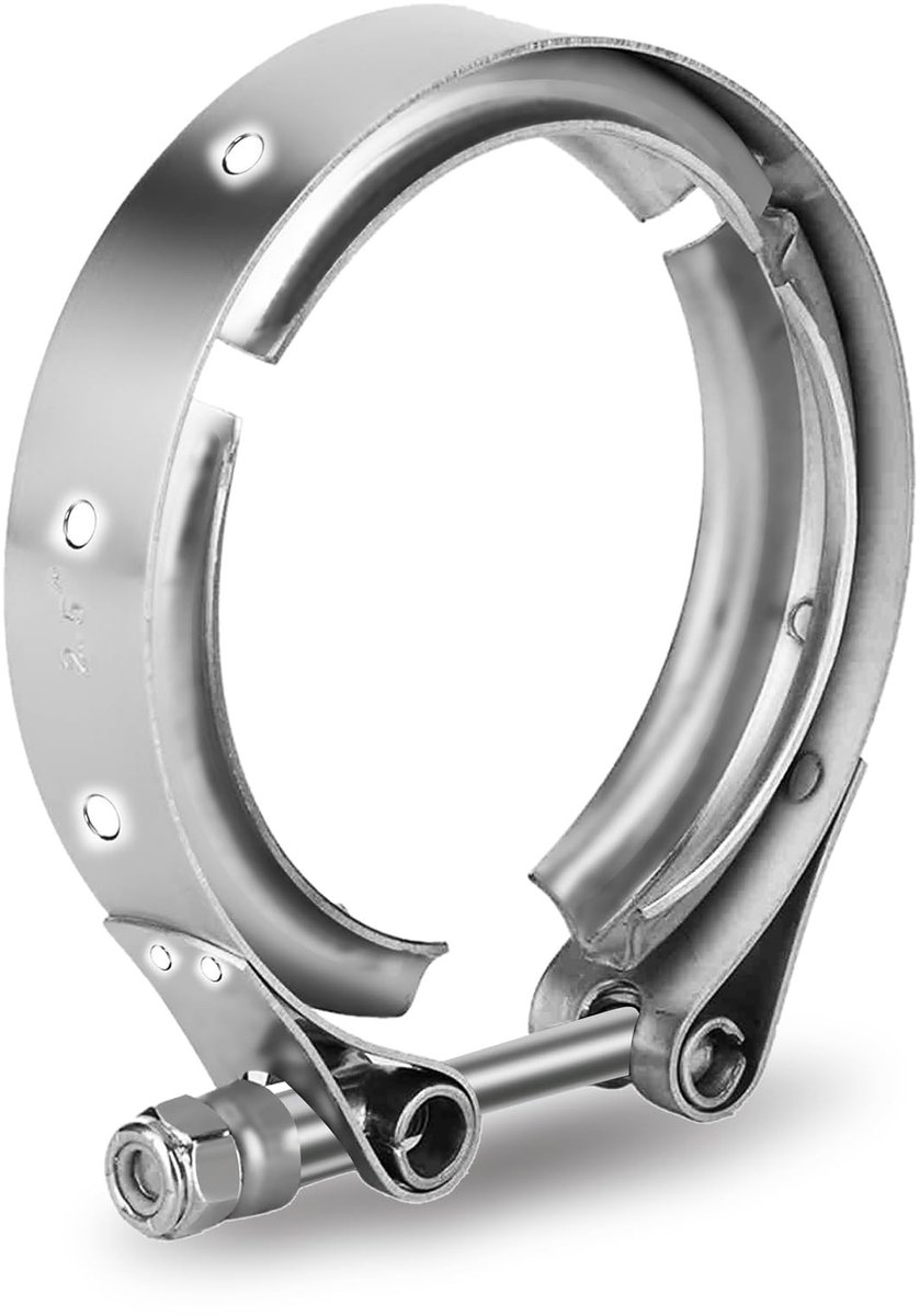 Dailygoods - 2.5 inch Roestvrijstalen V-Band Uitlaatklem - Universele Slangklem - Eenvoudige installatie - Zilverkleurig - Geschikt voor auto en motor