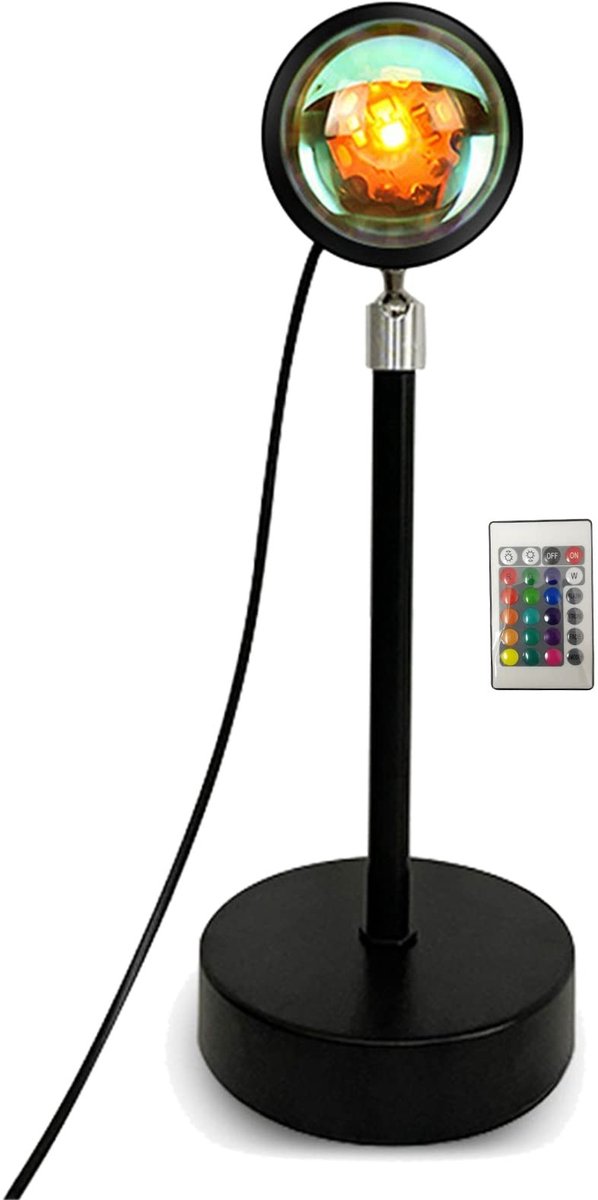 Dailygoods - Omgevingsprojectorlamp - 16 Kleuren - Sfeervolle verlichting - 180 ° Draaibaar - RGB-projectielicht - Geschikt voor slaapkamer - Perfect