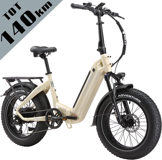 TTGO F6 Boost Elektrische Fatbike 20″ Opvouwbaar 48V 250W 70Nm Koppelsensor 140 km Actieradius Hydraulische Schijfremmen