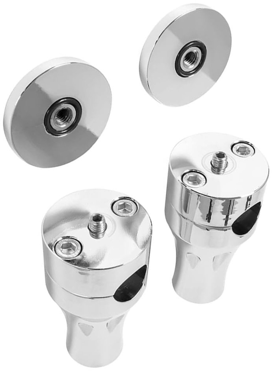 Dailygoods - Motorfiets Stuur Risers - Handvat Bar Riser Klemmen - Verhoogd Ontwerp - Chroom - Universeel - Geschikt voor 1 inch Stuur - Inclusief Acc
