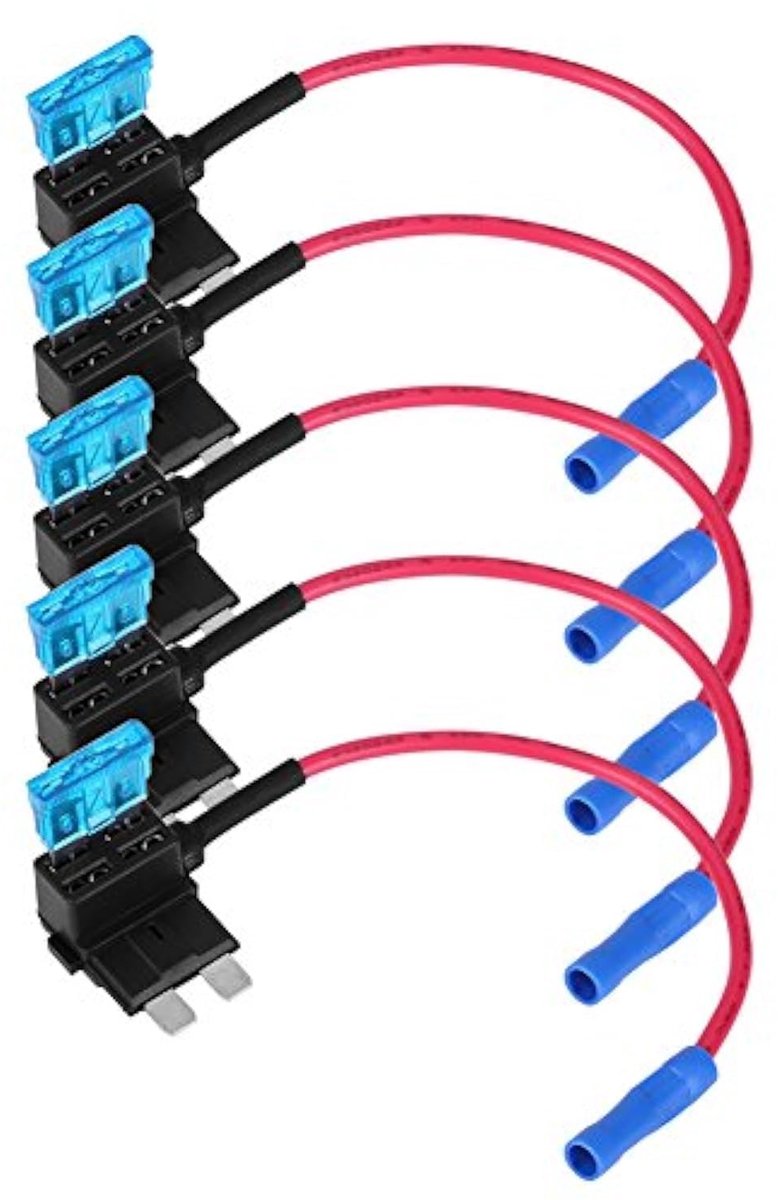 Dailygoods - Auto Adapter voor Zekeringhouder - Tap Add-a-Circuit - 15 A - Betrouwbare adapter - Eenvoudige installatie voor auto-elektronica - Geschi