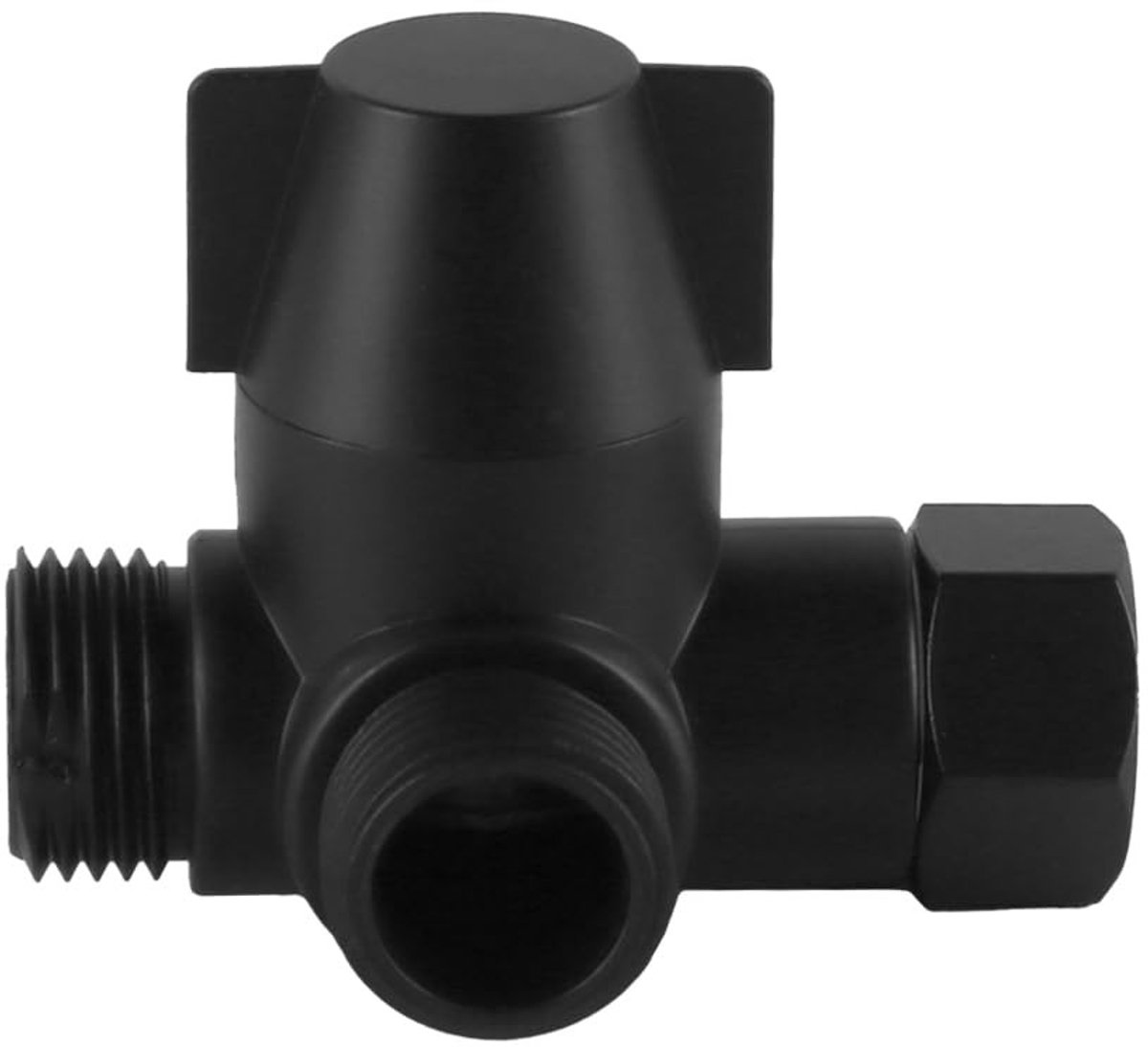 Dailygoods - 3-weg omleidingsklep - Douchekop splitter - Geschikt voor wastafels - Zwart - T-adapter - Waterstroom opties - Betrouwbaar