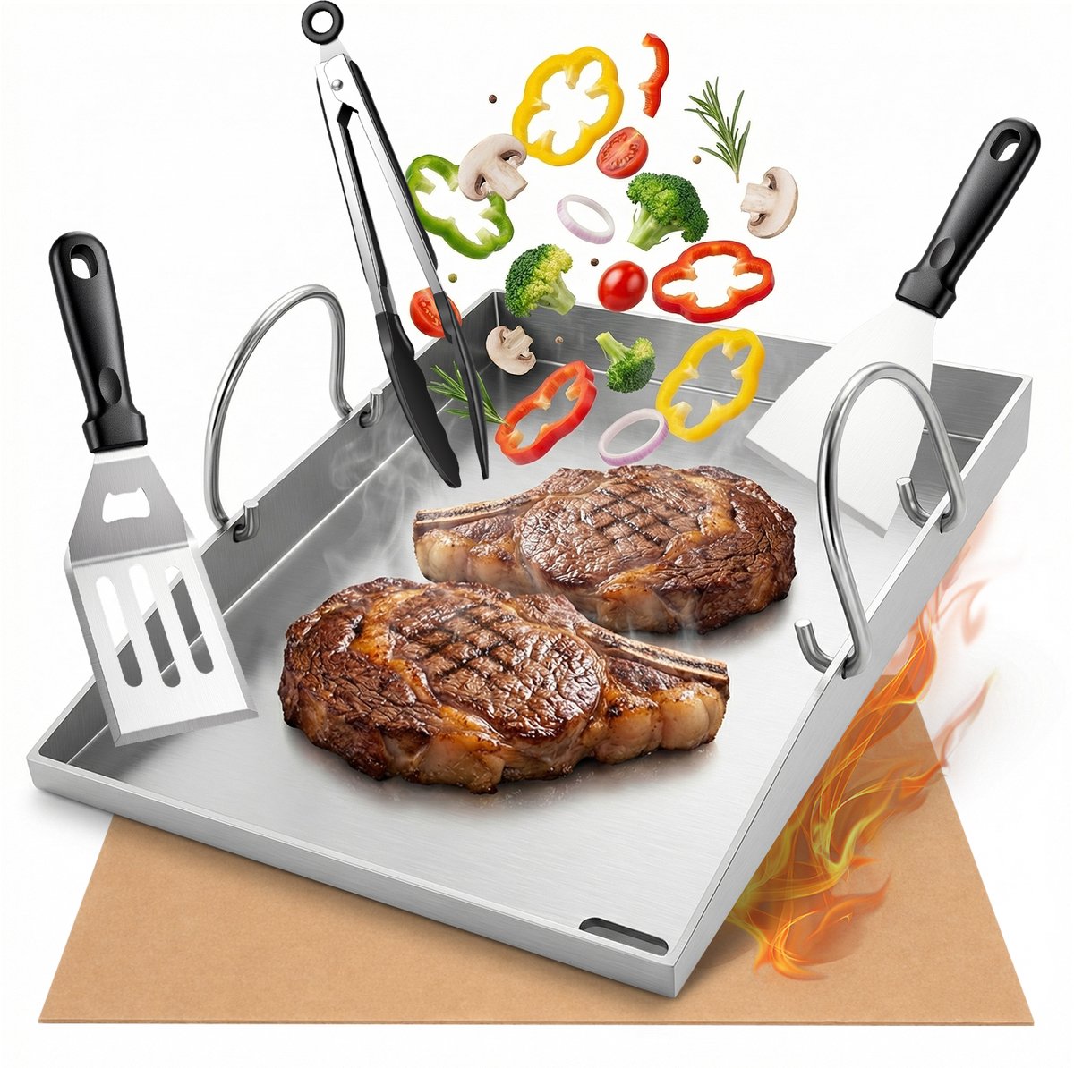 Ericbee-Flat Baking Tray Set-40x30 cm-2 stuks-Zwart